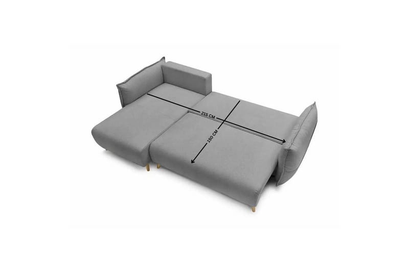 Puffin Bäddsoffa med Divan 3-sits - Grå - Möbler - Soffa - Bäddsoffa - Bäddsoffa divan