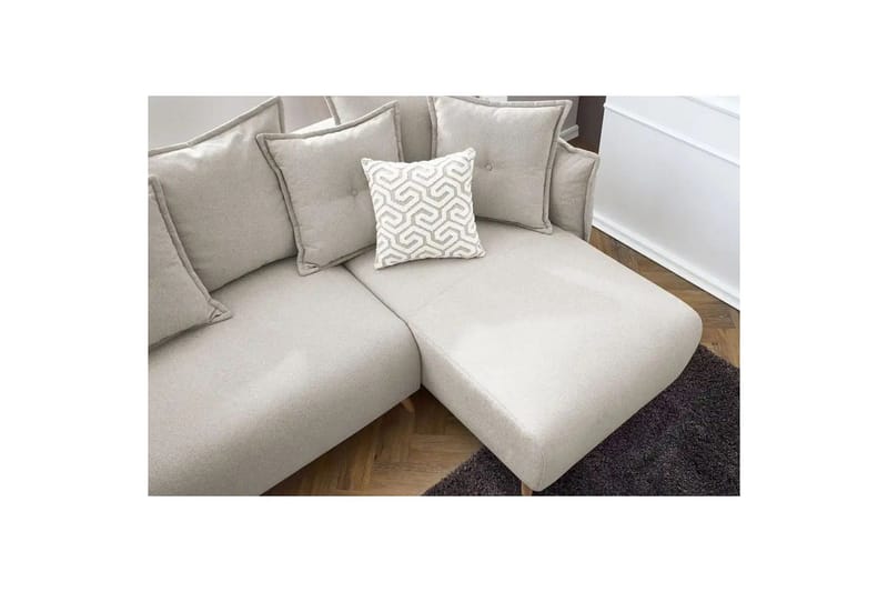 Puffin Bäddsoffa med Divan 3-sits - Krämvit - Möbler - Soffa - Bäddsoffa - Bäddsoffa divan