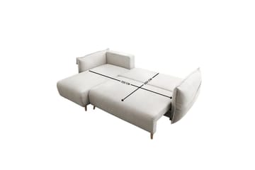 Puffin Bäddsoffa med Divan 3-sits - Krämvit - Möbler - Soffa - Bäddsoffa - Bäddsoffa divan