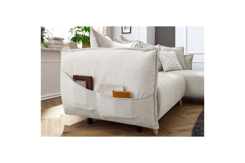 Puffin Bäddsoffa med Divan 3-sits - Krämvit - Möbler - Soffa - Bäddsoffa - Bäddsoffa divan