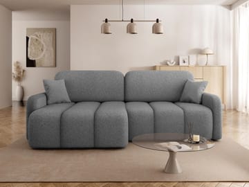 Quarlos 3-sits Bäddsoffa med Divan Vänster och Förvaring - Grå - Möbler - Soffa - Bäddsoffa - Hörnbäddsoffa