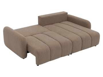 Quarlos 3-sits Bäddsoffa med Divan Vänster och Förvaring - Mörkbeige - Möbler - Soffa - Bäddsoffa - Hörnbäddsoffa