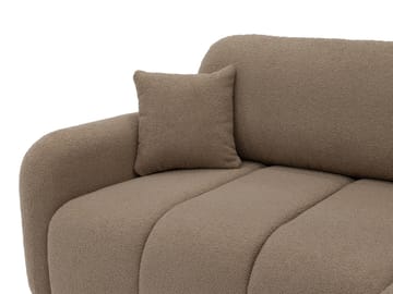 Quarlos 3-sits Bäddsoffa med Divan Vänster och Förvaring - Mörkbeige - Möbler - Soffa - Bäddsoffa - Hörnbäddsoffa