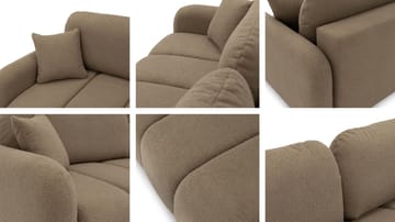 Quarlos 3-sits Bäddsoffa med Förvaring - Beige - Möbler - Soffa - Bäddsoffa - 3 sits bäddsoffa