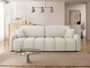 Quarlos 3-sits Bäddsoffa med Förvaring - Beige - Möbler - Soffa - Bäddsoffa - 3 sits bäddsoffa
