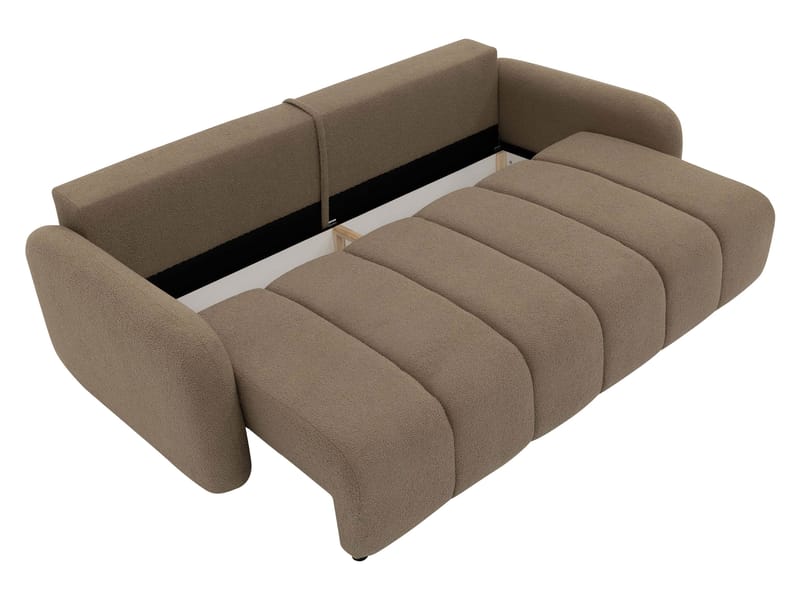 Quarlos 3-sits Bäddsoffa med Förvaring - Beige - Möbler - Soffa - Bäddsoffa - 3 sits bäddsoffa