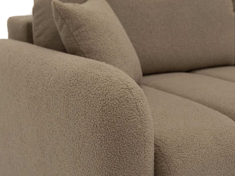 Quarlos 3-sits Bäddsoffa med Förvaring - Mörkbeige - Möbler - Soffa - Bäddsoffa - 3 sits bäddsoffa