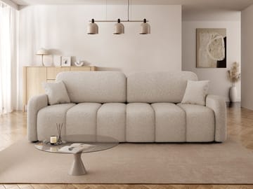 Quarlos 3-sits Bäddsoffa med Förvaring - Mörkbeige - Möbler - Soffa - Bäddsoffa - 3 sits bäddsoffa