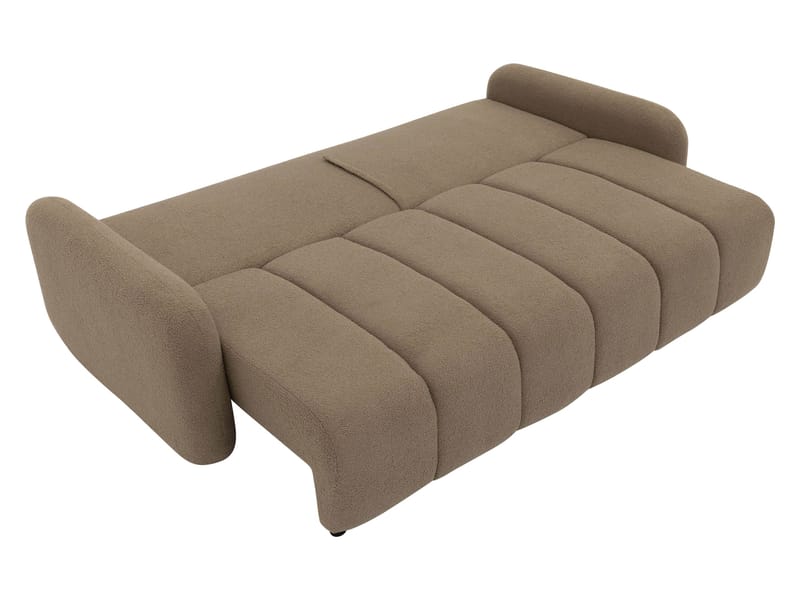 Quarlos 3-sits Bäddsoffa med Förvaring - Mörkbeige - Möbler - Soffa - Bäddsoffa - 3 sits bäddsoffa