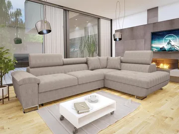 Reginia 4-sits Bäddsoffa med Schäslong och förvaring - Möbler - Soffa - Bäddsoffa - Hörnbäddsoffa