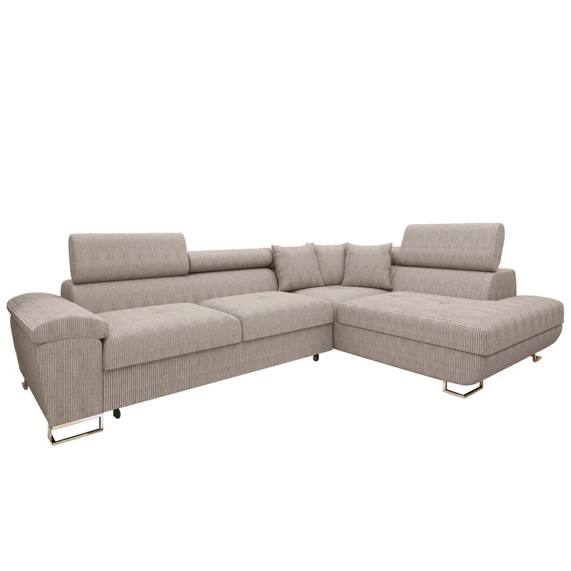 Reginia 4-sits Bäddsoffa med Schäslong och förvaring