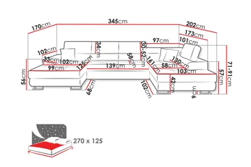 Reginia Bäddsoffa m. Divan och Schäslong 4-sits - Grön - Möbler - Soffa - Bäddsoffa - Bäddsoffa divan