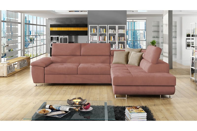 Reginia Bäddsoffa m. Schäslong L-formad - Möbler - Soffa - Bäddsoffa - Bäddsoffa längsbäddad