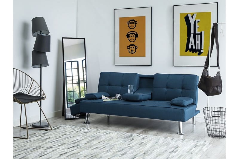 Roxen Bäddsoffa 168 cm - Blå - Möbler - Soffa - Bäddsoffa - Bäddsoffa längsbäddad