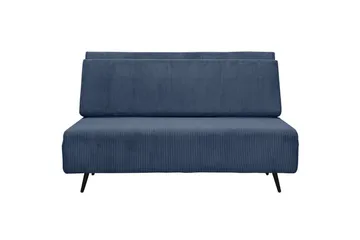 Sängsoffa Mallory Blå, Manchester/Metall/Trä - Blå, Manchester/Metall/Trä - Möbler - Soffa - Bäddsoffa - 2 sits bäddsoffa