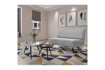 Sängsoffa Mallory Grå, Manchester/Metall/Trä - Grå, Manchester/Metall/Trä - Möbler - Soffa - Bäddsoffa - 2 sits bäddsoffa