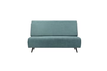 Sängsoffa Mallory Ljus Petroleum, Linnetyg/Metall/Trä - Ljus Petroleum, Linnetyg/Metall/Trä - Möbler - Soffa - Bäddsoffa - 2 sits bäddsoffa