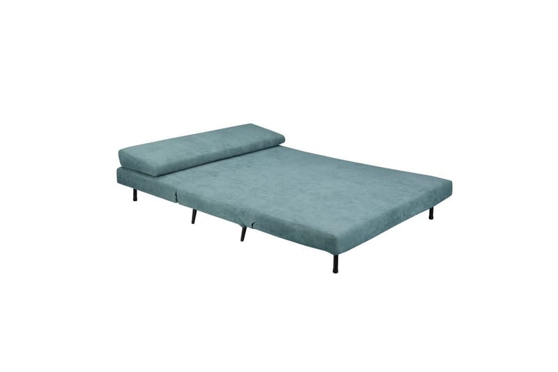Sängsoffa Mallory Ljus Petroleum, Linnetyg/Metall/Trä - Ljus Petroleum, Linnetyg/Metall/Trä - Möbler - Soffa - Bäddsoffa - 2 sits bäddsoffa