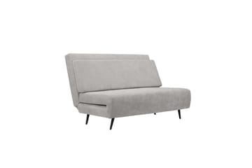 Sängsoffa Mallory Ljusgrå, Linnetyg/Metall/Trä