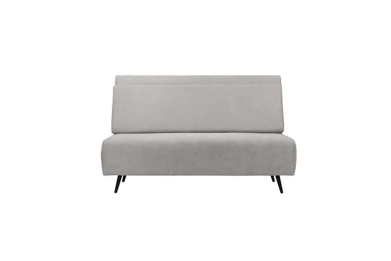 Sängsoffa Mallory Ljusgrå, Linnetyg/Metall/Trä - Ljusgrå, Linnetyg/Metall/Trä - Möbler - Soffa - Bäddsoffa - 2 sits bäddsoffa