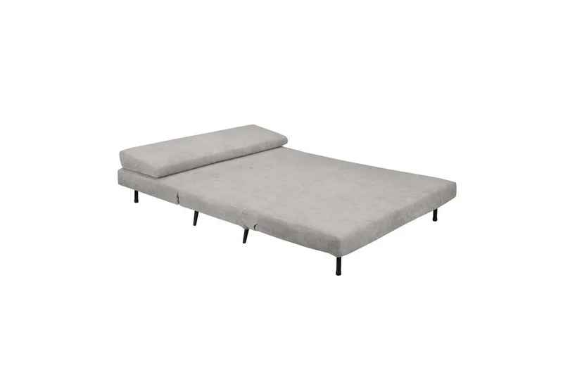 Sängsoffa Mallory Ljusgrå, Linnetyg/Metall/Trä - Ljusgrå, Linnetyg/Metall/Trä - Möbler - Soffa - Bäddsoffa - 2 sits bäddsoffa
