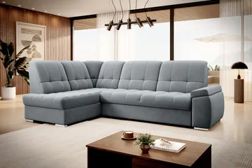 Sajana Bäddsoffa m. Schäslong 3-sits - Grå - Möbler - Soffa - Bäddsoffa - Bäddsoffa längsbäddad