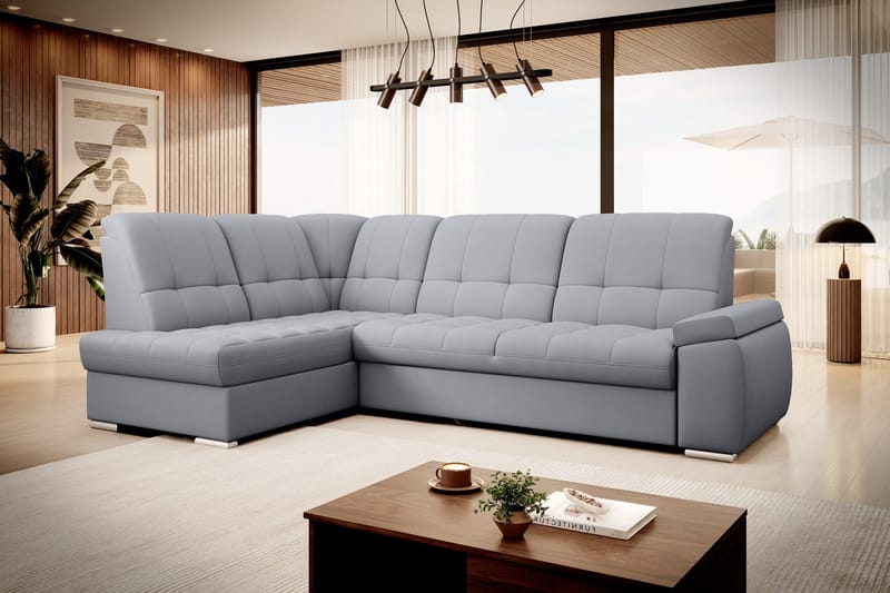 Sajana Bäddsoffa m. Schäslong 3-sits - Grå - Möbler - Soffa - Bäddsoffa - Bäddsoffa längsbäddad