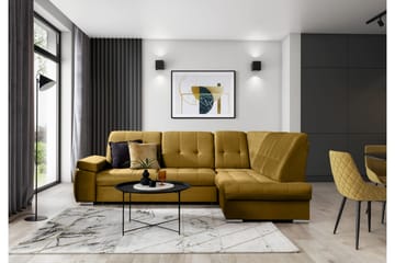 Sajana Bäddsoffa m. Schäslong 3-sits - Gul - Möbler - Soffa - Bäddsoffa - Bäddsoffa längsbäddad