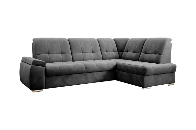 Sajana Bäddsoffa m. Schäslong 3-sits - Mörkgrå - Möbler - Soffa - Bäddsoffa - Bäddsoffa längsbäddad