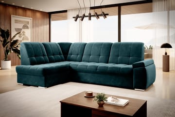 Sajana Bäddsoffa m. Schäslong 3-sits - Mörkgrön - Möbler - Soffa - Bäddsoffa - Bäddsoffa längsbäddad