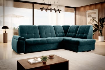 Sajana Bäddsoffa m. Schäslong 3-sits - Mörkgrön - Möbler - Soffa - Bäddsoffa - Bäddsoffa längsbäddad
