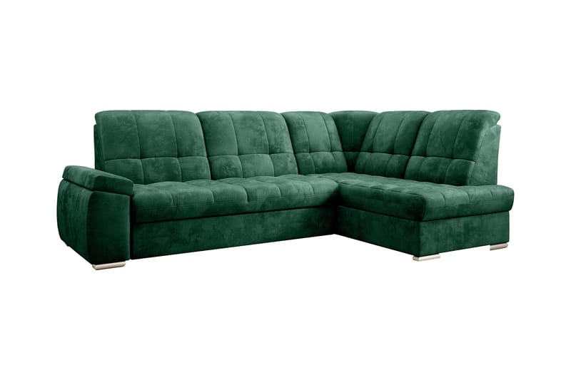 Sajana Bäddsoffa m. Schäslong 3-sits - Mörkgrön - Möbler - Soffa - Bäddsoffa - Bäddsoffa längsbäddad