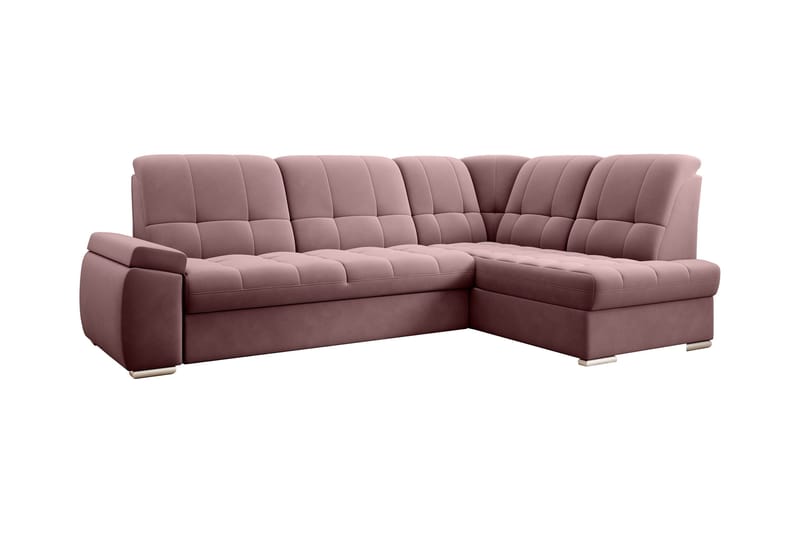 Sajana Bäddsoffa m. Schäslong 3-sits - Rosa - Möbler - Soffa - Bäddsoffa - Bäddsoffa längsbäddad