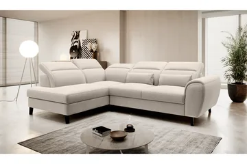Sajda Bäddsoffa m. Schäslong 3-sits - Beige - Möbler - Soffa - Bäddsoffa - Bäddsoffa längsbäddad