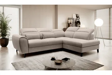 Sajda Bäddsoffa m. Schäslong 3-sits - Beige - Möbler - Soffa - Bäddsoffa - Bäddsoffa längsbäddad
