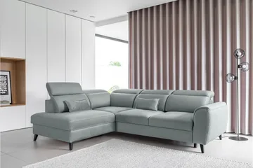 Sajda Bäddsoffa m. Schäslong 3-sits - Blå - Möbler - Soffa - Bäddsoffa - Bäddsoffa längsbäddad