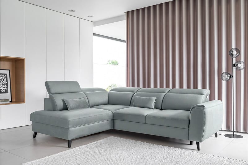 Sajda Bäddsoffa m. Schäslong 3-sits - Blå - Möbler - Soffa - Bäddsoffa - Bäddsoffa längsbäddad
