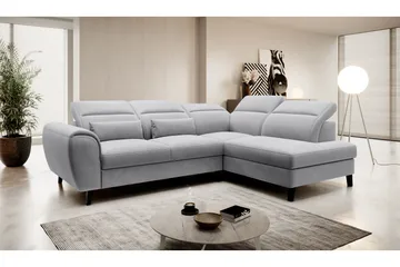 Sajda Bäddsoffa m. Schäslong 3-sits - Grå - Möbler - Soffa - Bäddsoffa - Bäddsoffa längsbäddad