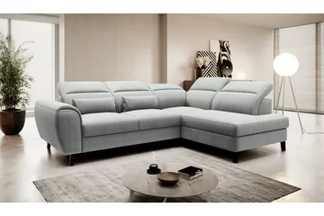 Sajda Bäddsoffa m. Schäslong 3-sits - Grå - Möbler - Soffa - Bäddsoffa - Bäddsoffa längsbäddad