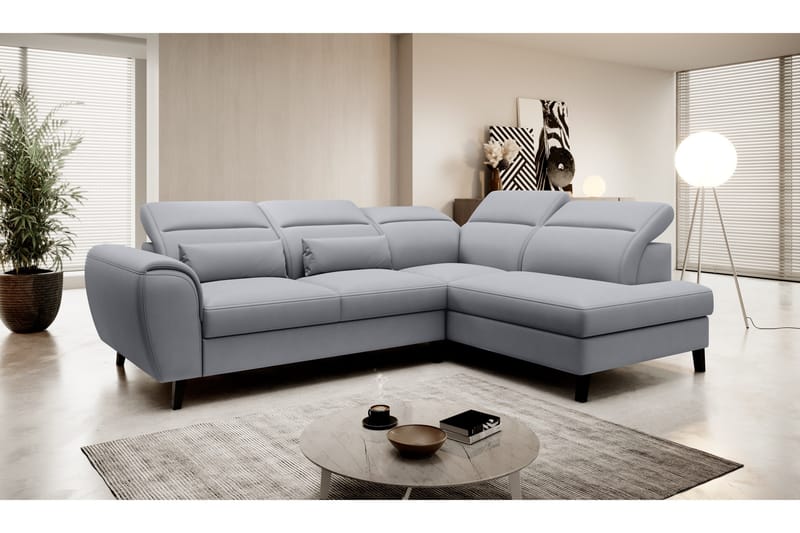 Sajda Bäddsoffa m. Schäslong 3-sits - Grå - Möbler - Soffa - Bäddsoffa - Bäddsoffa längsbäddad