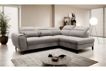 Sajda Bäddsoffa m. Schäslong 3-sits - Grå - Möbler - Soffa - Bäddsoffa - Bäddsoffa längsbäddad