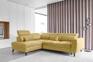 Sajda Bäddsoffa m. Schäslong 3-sits - Gul - Möbler - Soffa - Bäddsoffa - Bäddsoffa längsbäddad