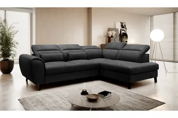 Sajda Bäddsoffa m. Schäslong 3-sits - Mörkgrå - Möbler - Soffa - Bäddsoffa - Bäddsoffa längsbäddad