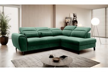 Sajda Bäddsoffa m. Schäslong 3-sits - Mörkgrön - Möbler - Soffa - Bäddsoffa - Bäddsoffa längsbäddad