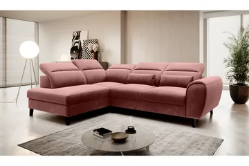 Sajda Bäddsoffa m. Schäslong 3-sits - Rosa - Möbler - Soffa - Bäddsoffa - Bäddsoffa längsbäddad