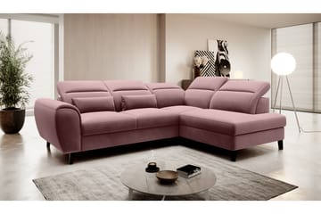 Sajda Bäddsoffa m. Schäslong 3-sits - Rosa - Möbler - Soffa - Bäddsoffa - Bäddsoffa längsbäddad