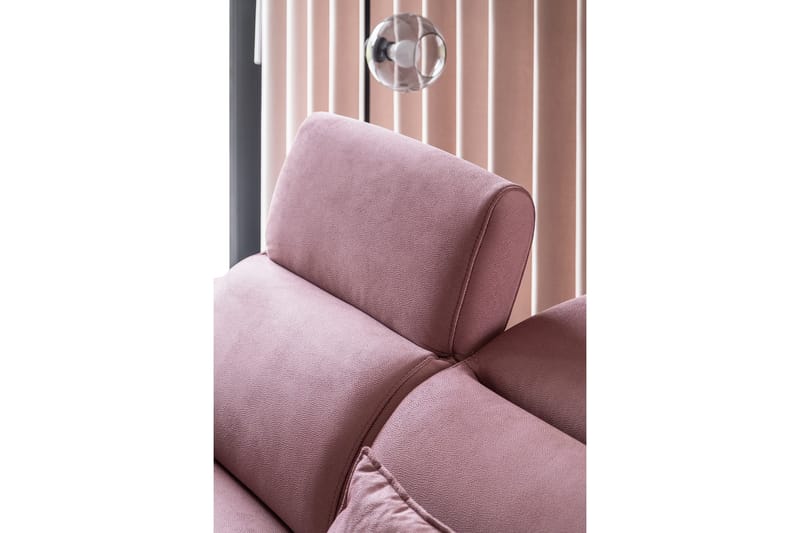 Sajda Bäddsoffa m. Schäslong 3-sits - Rosa - Möbler - Soffa - Bäddsoffa - Bäddsoffa längsbäddad
