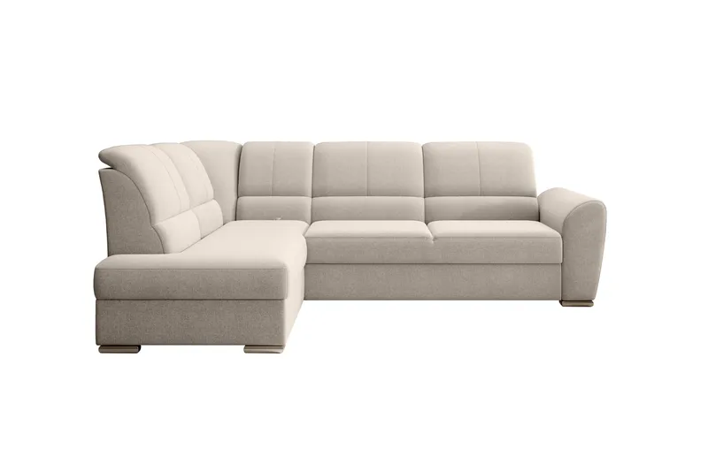Sajmon Bäddsoffa m. Schäslong 3-sits - Beige - Möbler - Soffa - Bäddsoffa - Bäddsoffa längsbäddad