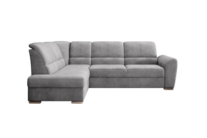 Sajmon Bäddsoffa m. Schäslong 3-sits - Grå - Möbler - Soffa - Bäddsoffa - Bäddsoffa längsbäddad