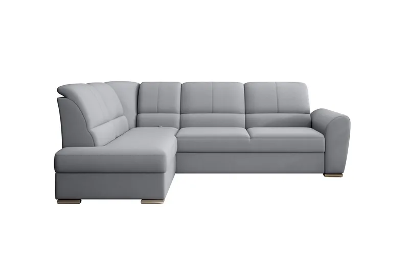 Sajmon Bäddsoffa m. Schäslong 3-sits - Grå - Möbler - Soffa - Bäddsoffa - Bäddsoffa längsbäddad